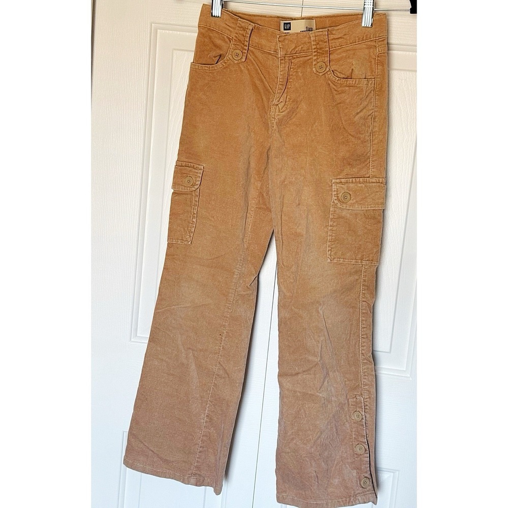 Gap Y2K Flare Stretch Tan Pants Youth In Size 10